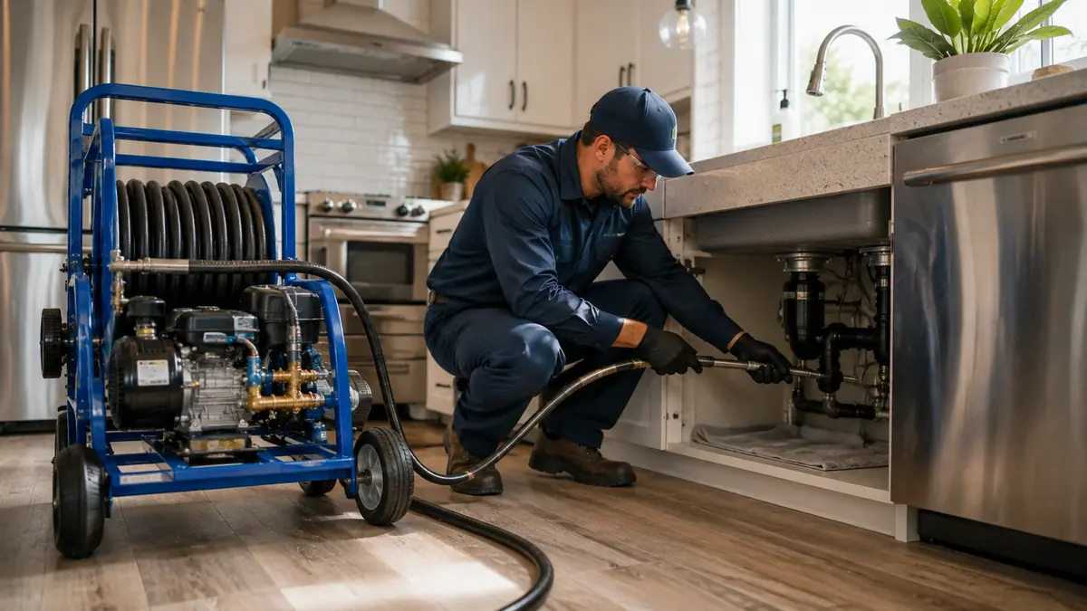 Kitchen Drain Hydro Jetting in Pixley